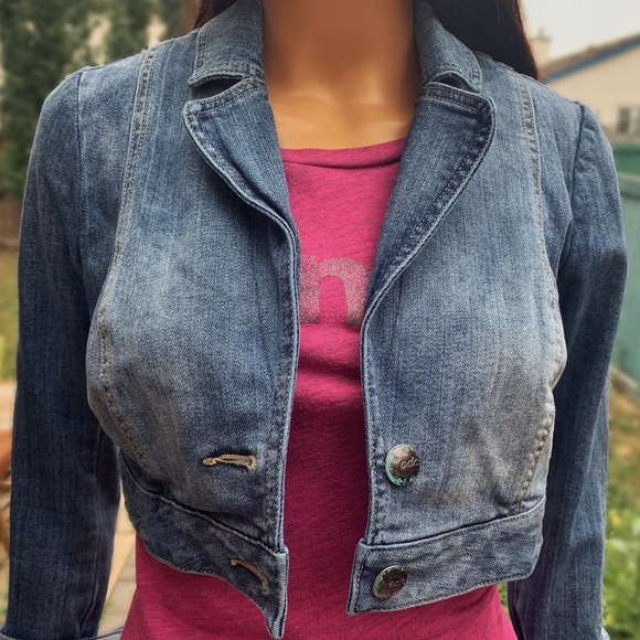 EDC (Espirit) cropped denim jacket - Picture 3 of 15